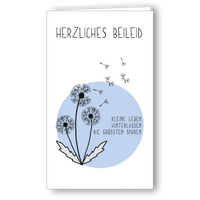 Kondolenzkarte Pusteblume