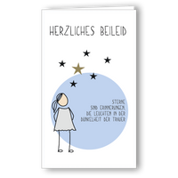 Kondolenzkarte Sterne