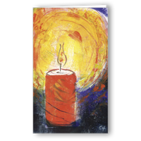 Advents- / Weihnachtskarte Kerze Kunst