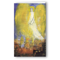 Advents- / Weihnachtskarte Engel über Jerusalem