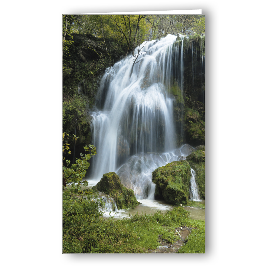 Kondolenzkarte Wasserfall in Baume-les Messieurs FR