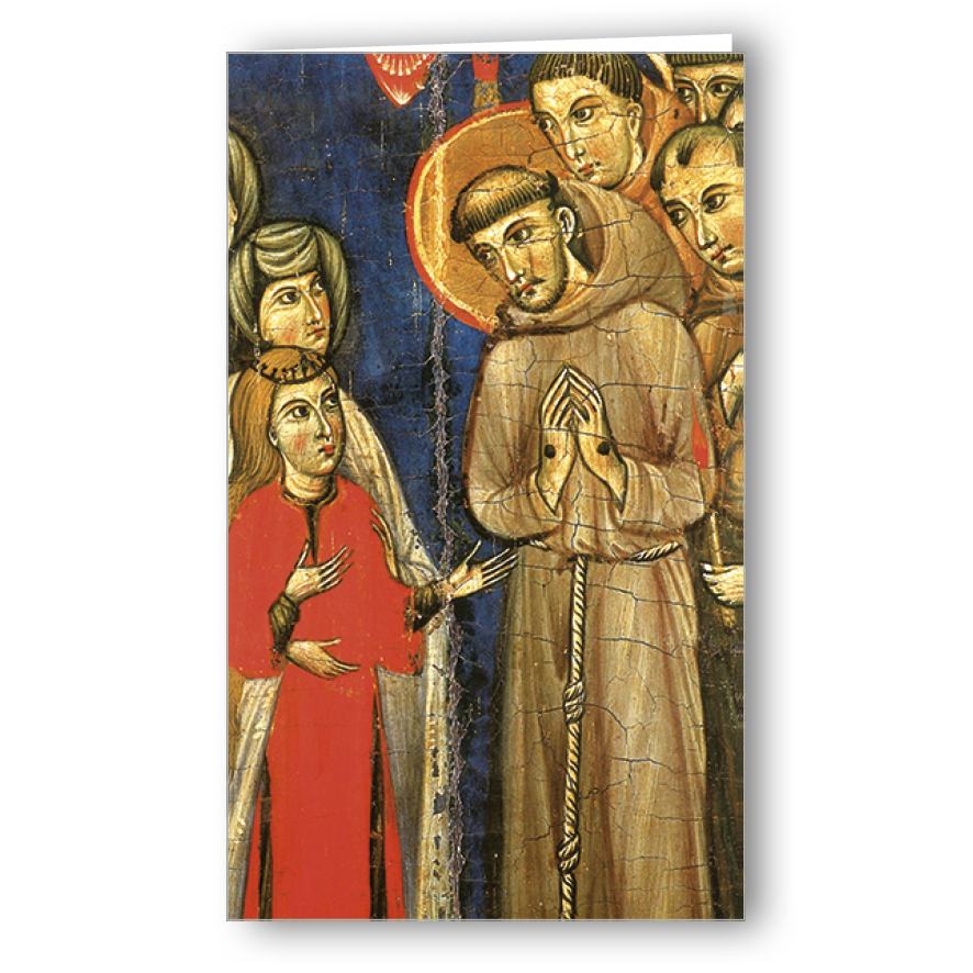 Kondolenzkarte Hl.Franziskus u. Hl.Klara / Ausverkauf