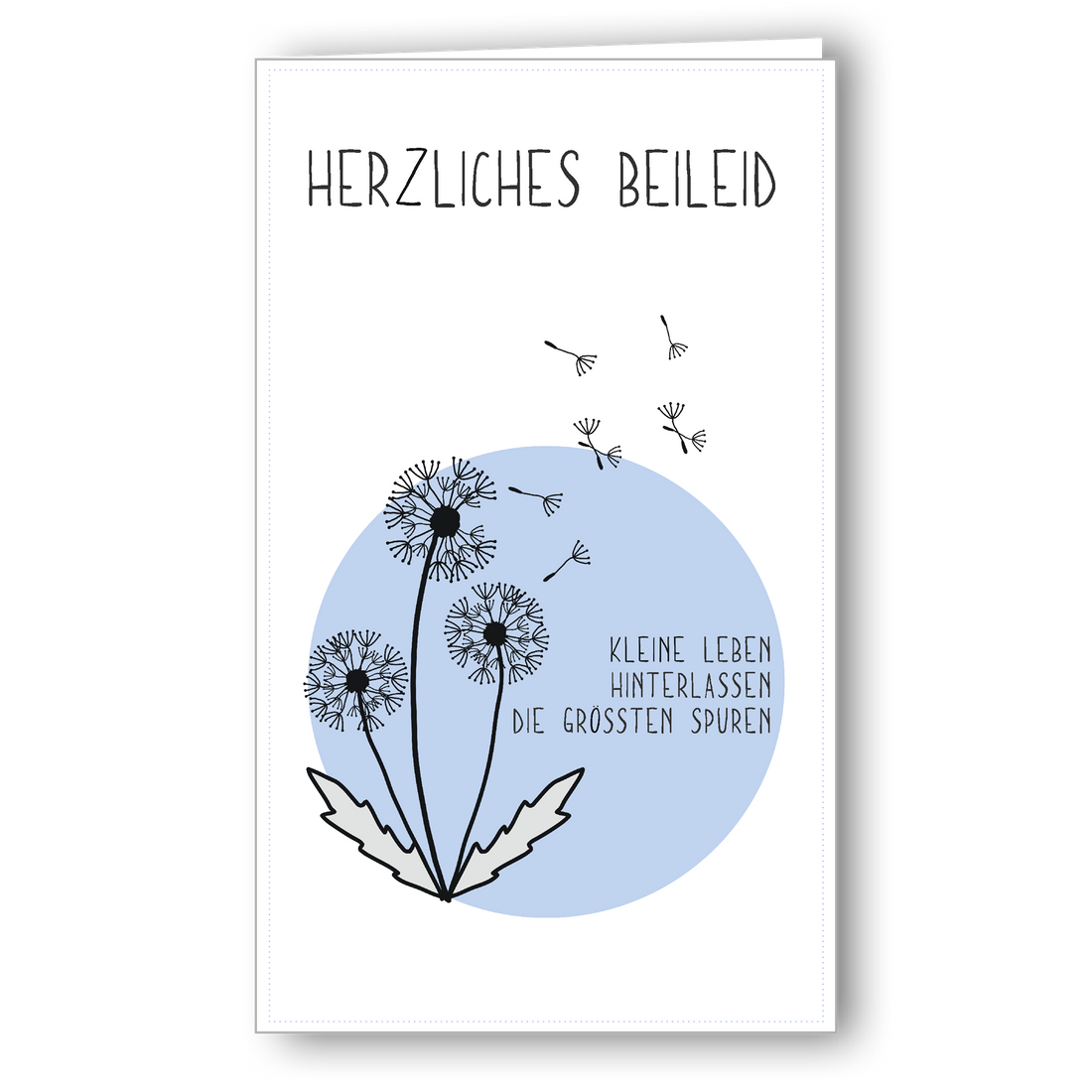 Kondolenzkarte Pusteblume