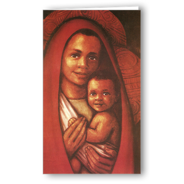 Kondolenzkarte Madonna mit Kind (Papua Neuguinea) / Ausverkauf