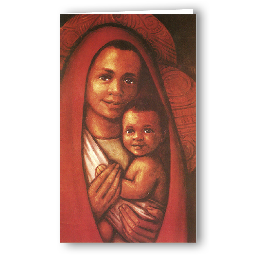 Kondolenzkarte Madonna mit Kind (Papua Neuguinea) / Ausverkauf