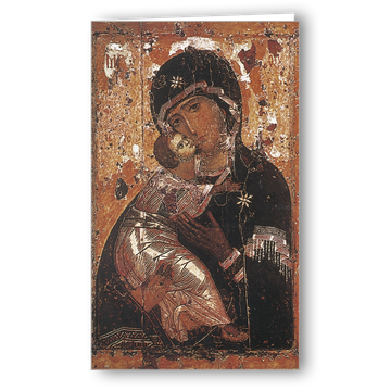 Kondolenzkarte Muttergottes-Ikone (byzantinisch, 11.-12.Jh.)