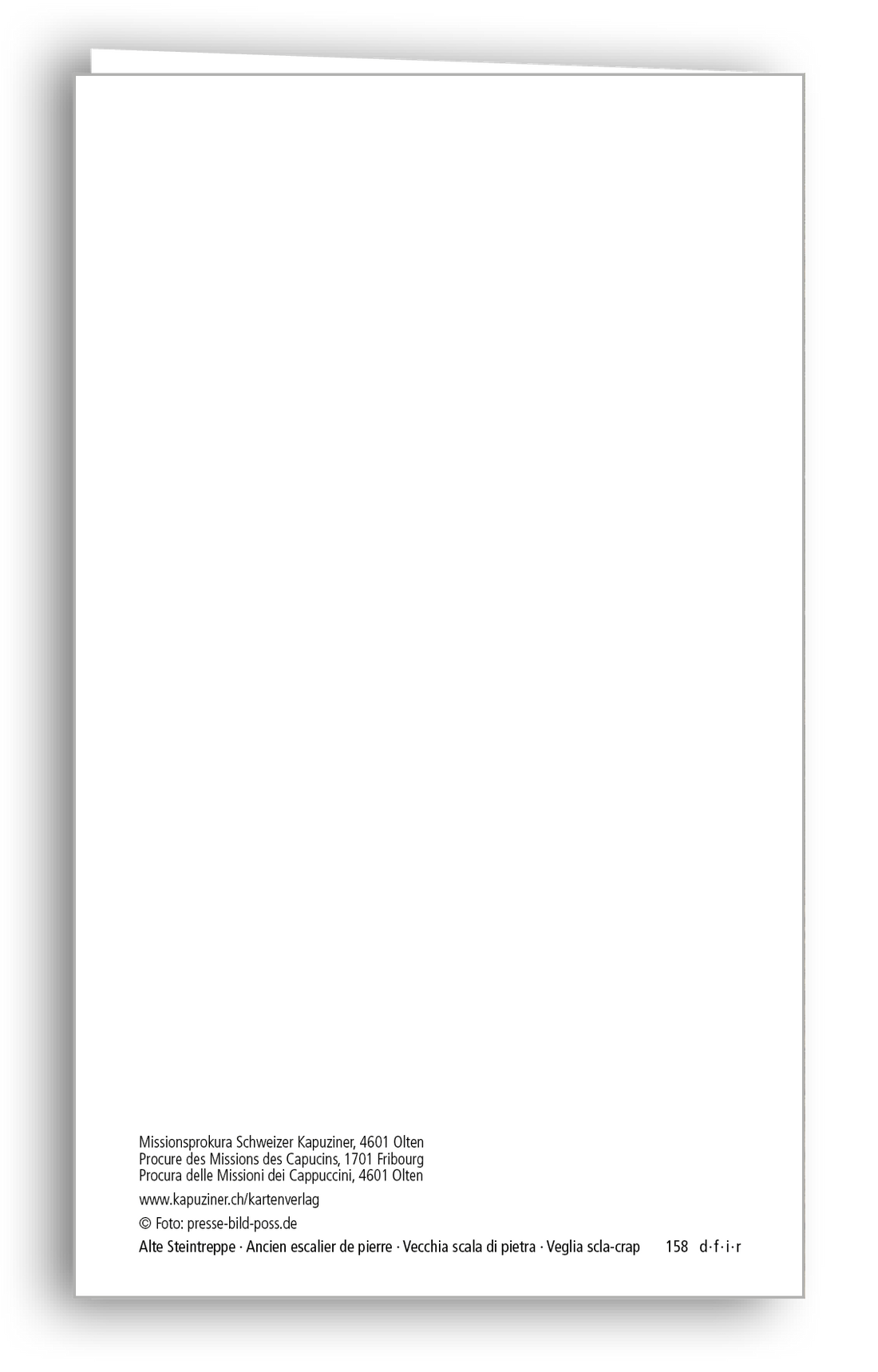 Kondolenzkarte alte Steintreppe