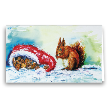 Advents- / Weihnachtskarte Eichhörnchen