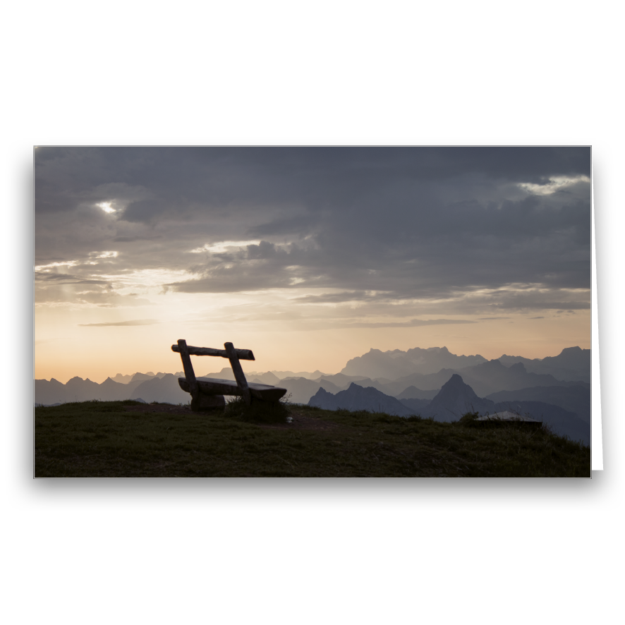 Neutrale Karte Einsame Bank Rigi