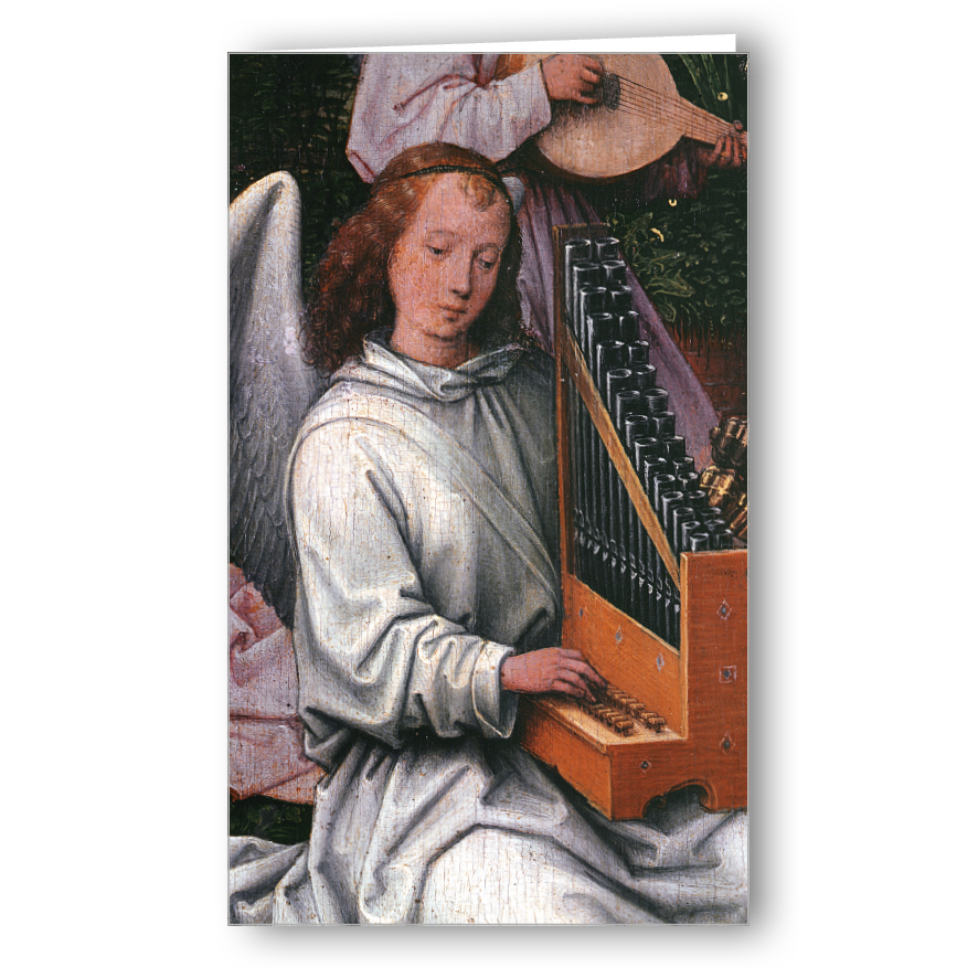 Advents- / Weihnachtskarte Musizierender Engel